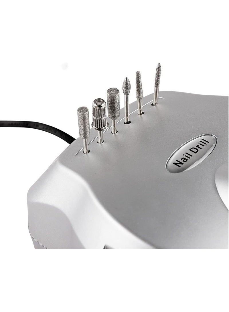 Professional Electric Nail Drill Machine 30,000 RPM, High-Speed Portable E-File Kit for Acrylic Gel Nails, Manicure Pedicure Set with Foot Pedal and 6 Metal Drill Bits for Home and Salon Use - Image 5